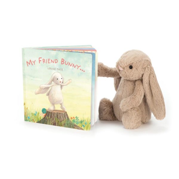 My Friend Bunny... BOOK & BASHFUL BEIGE BUNNY Medium
