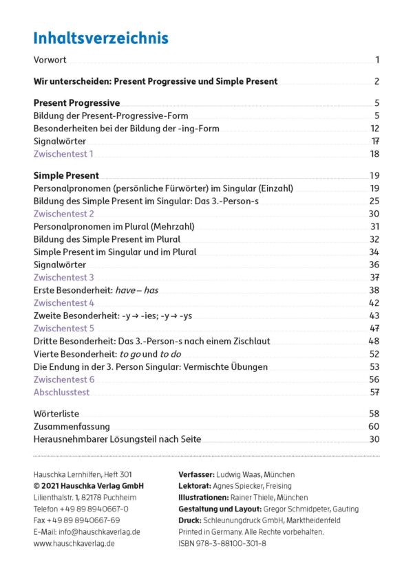 Present: Progressive & Simple (Übungsheft) – Bild 2