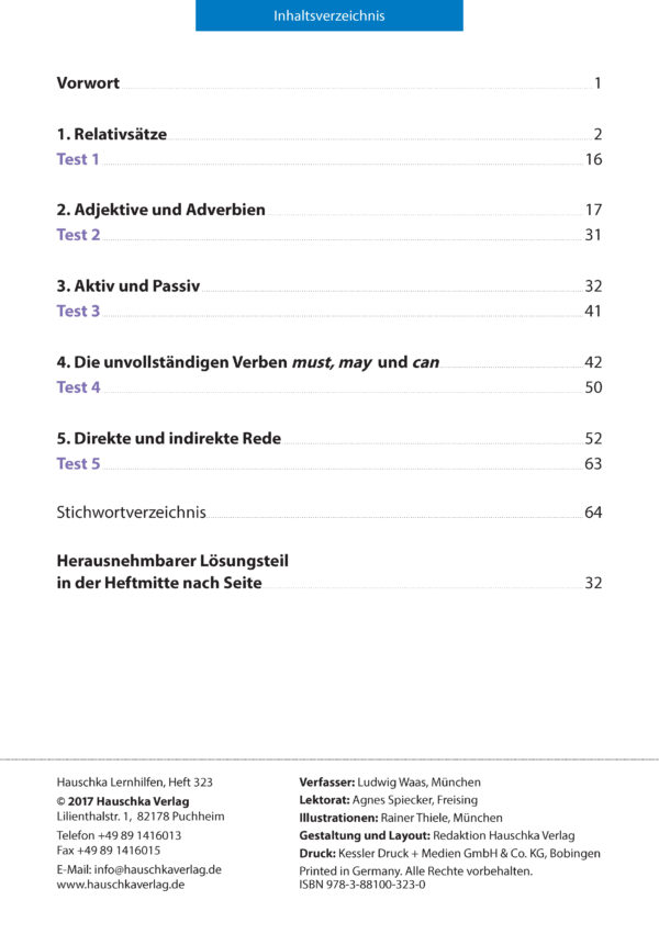 Wichtige Grammatikbereiche (Übungsheft) – Bild 2