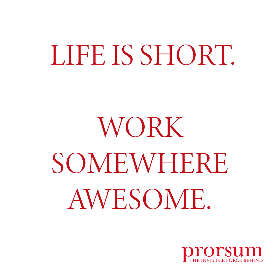 NOTIZ FB Life is short. Work somewhere awesome.